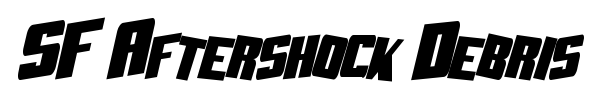 SF Aftershock Debris font preview